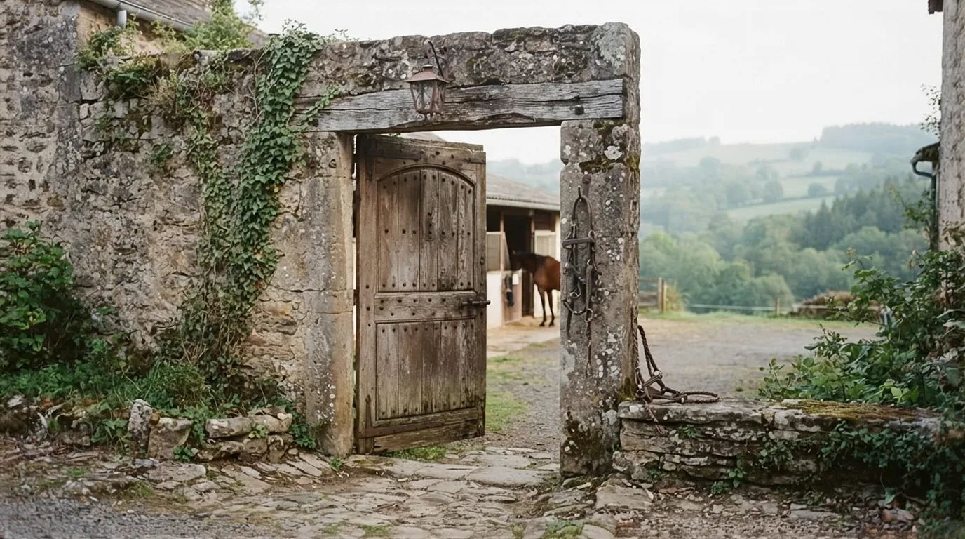 Entrée du Échappée pastorale, centre équestre à Coly-Saint-Amand